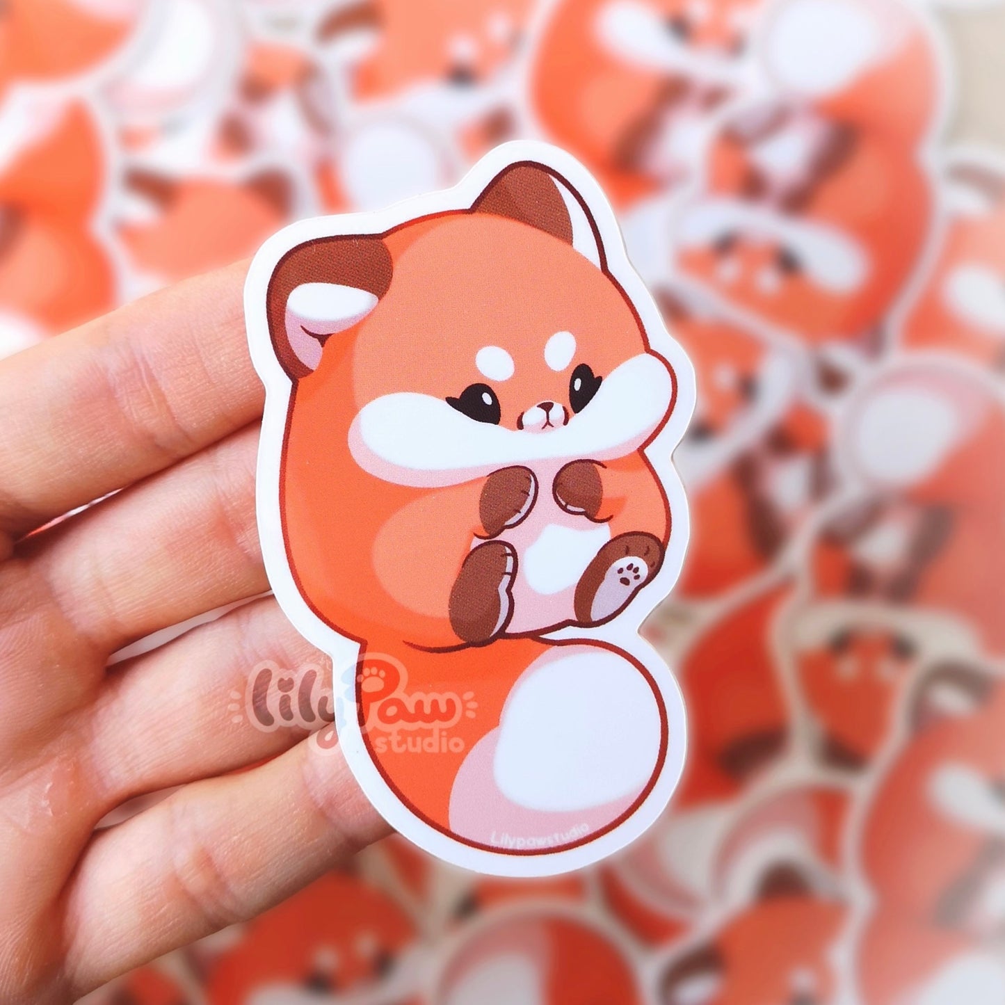 Red Fox Mochimal- Vinyl Sticker