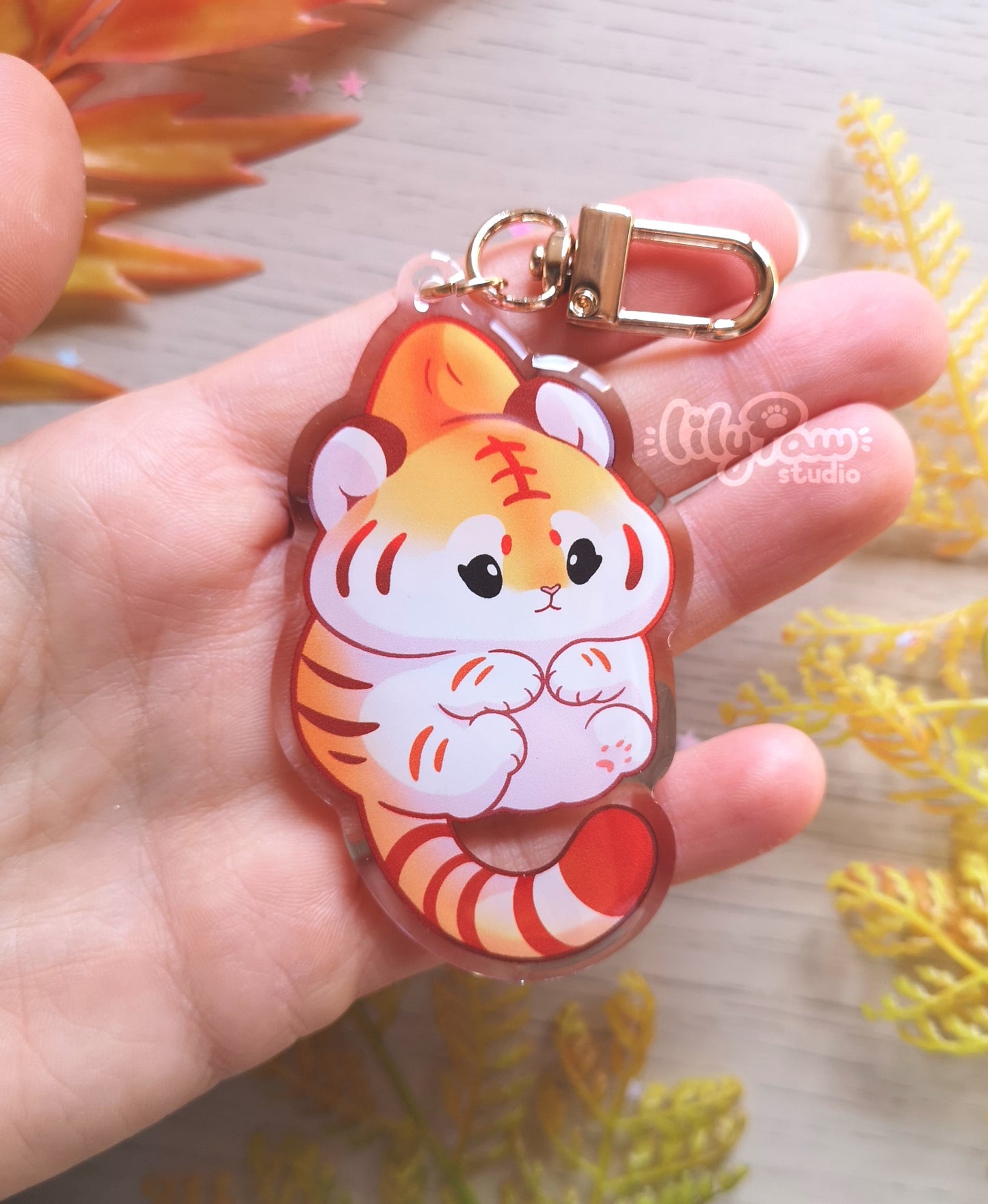 Golden Tiger Mochimal - Acrylic Charm