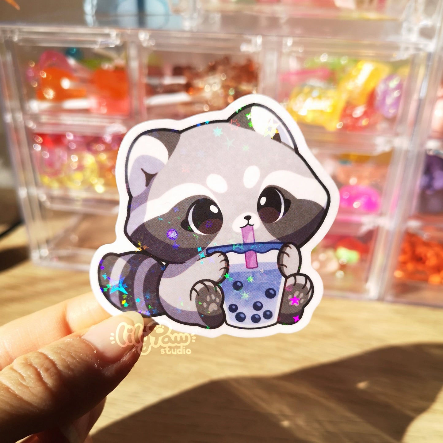 Boba Pals - Holo Stars Vinyl Sticker