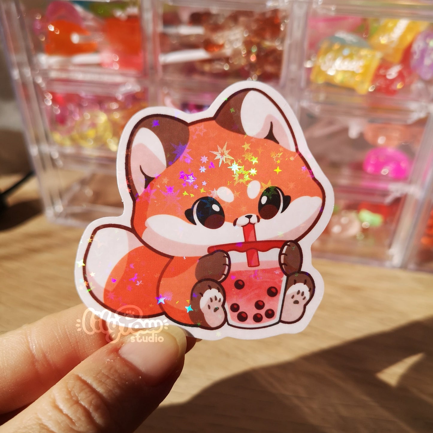 Boba Pals - Holo Stars Vinyl Sticker