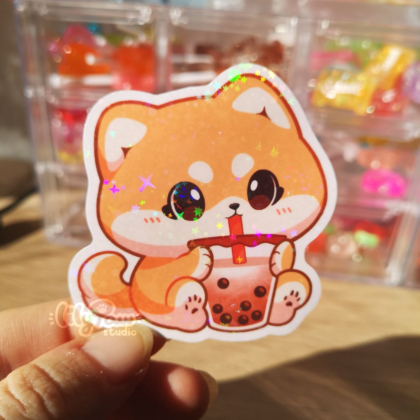 Boba Pals - Holo Stars Vinyl Sticker