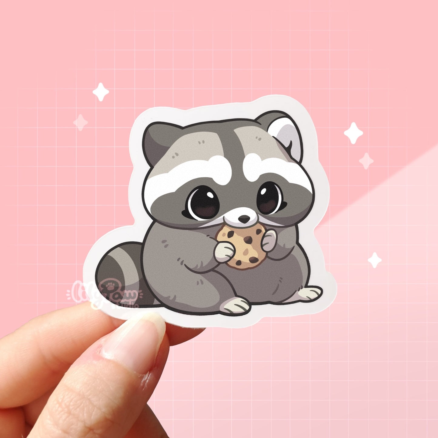 Cookie Raccoon - Waterproof vinyl sticker