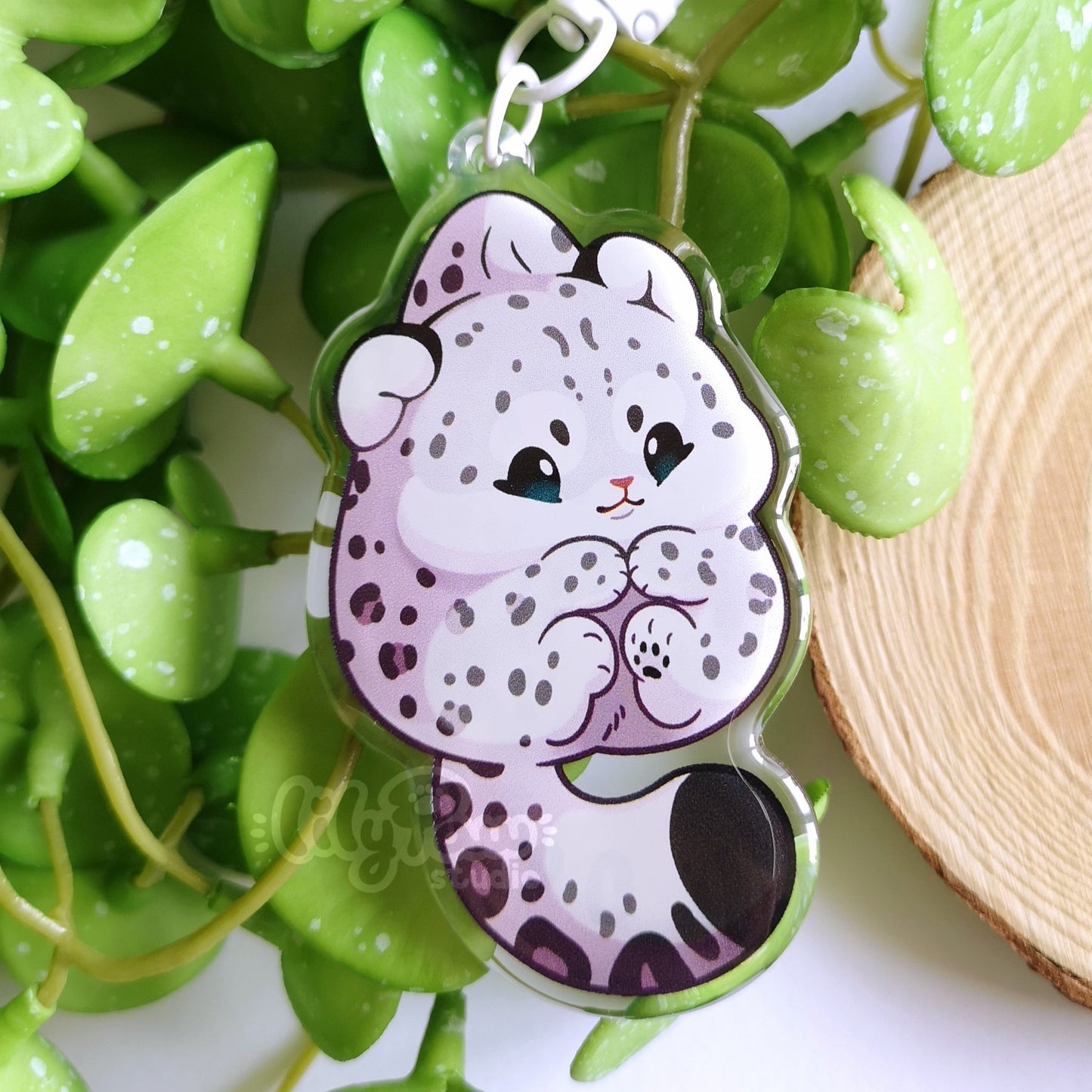 Snow Leopard Mochimal - Acrylic Charm