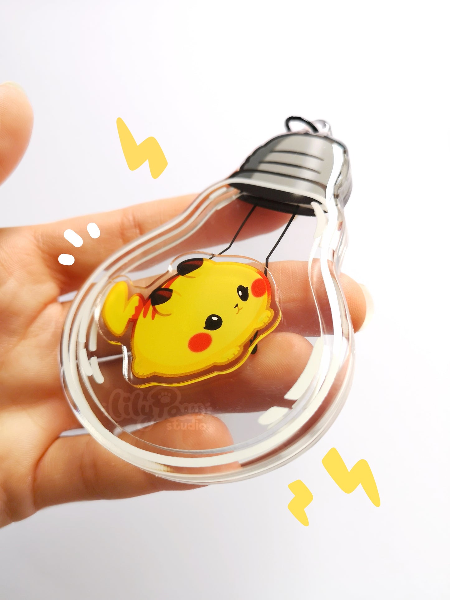 Lightbulb Pocket Pet - Acrylic Shaker Charm