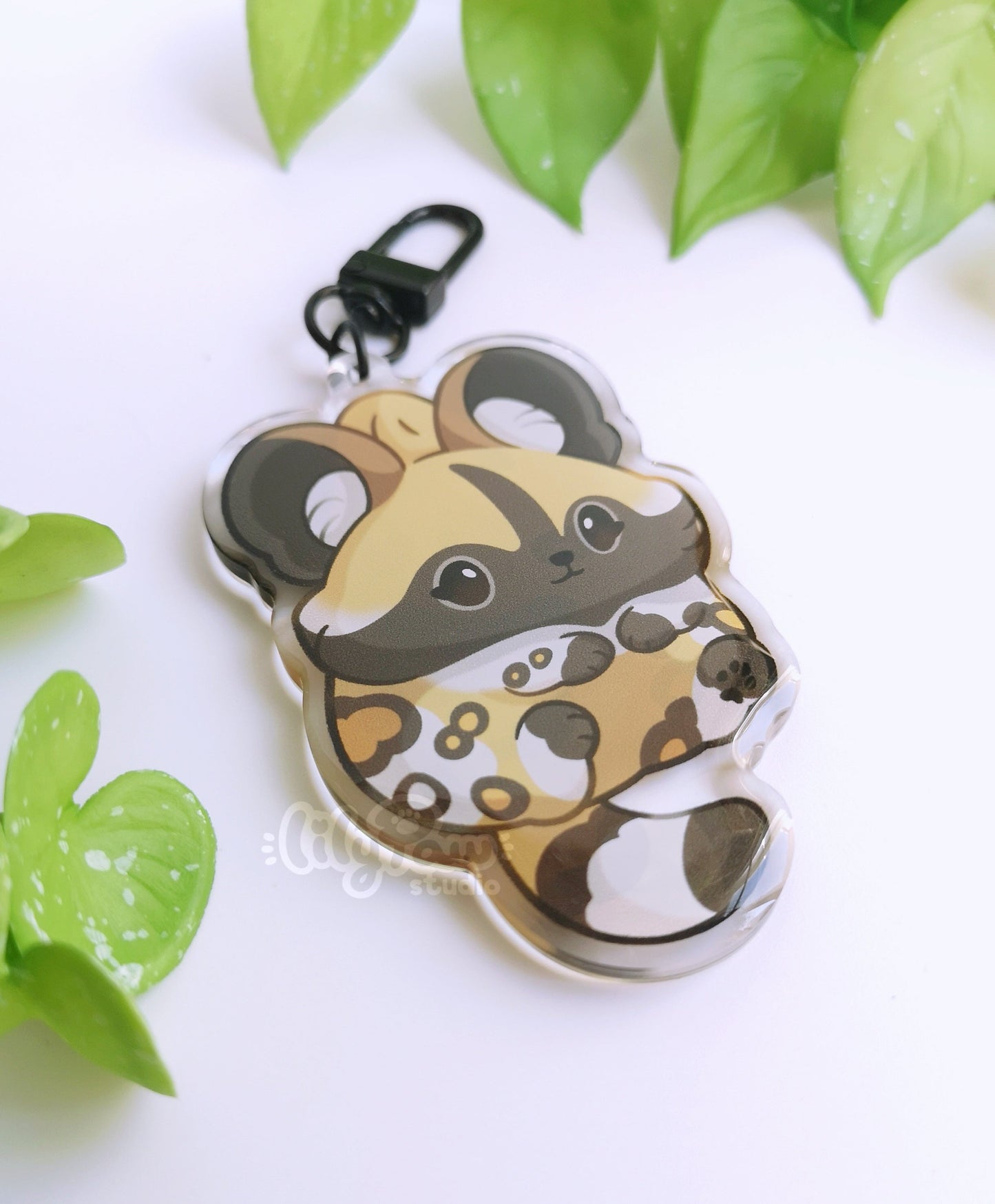 African Wild Dog Mochimal - Acrylic Charm