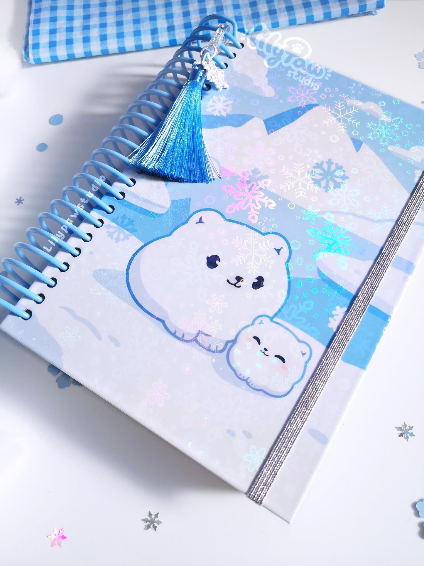 Polar Pals - Hardcover Handmade Notebook (Polar Bears)