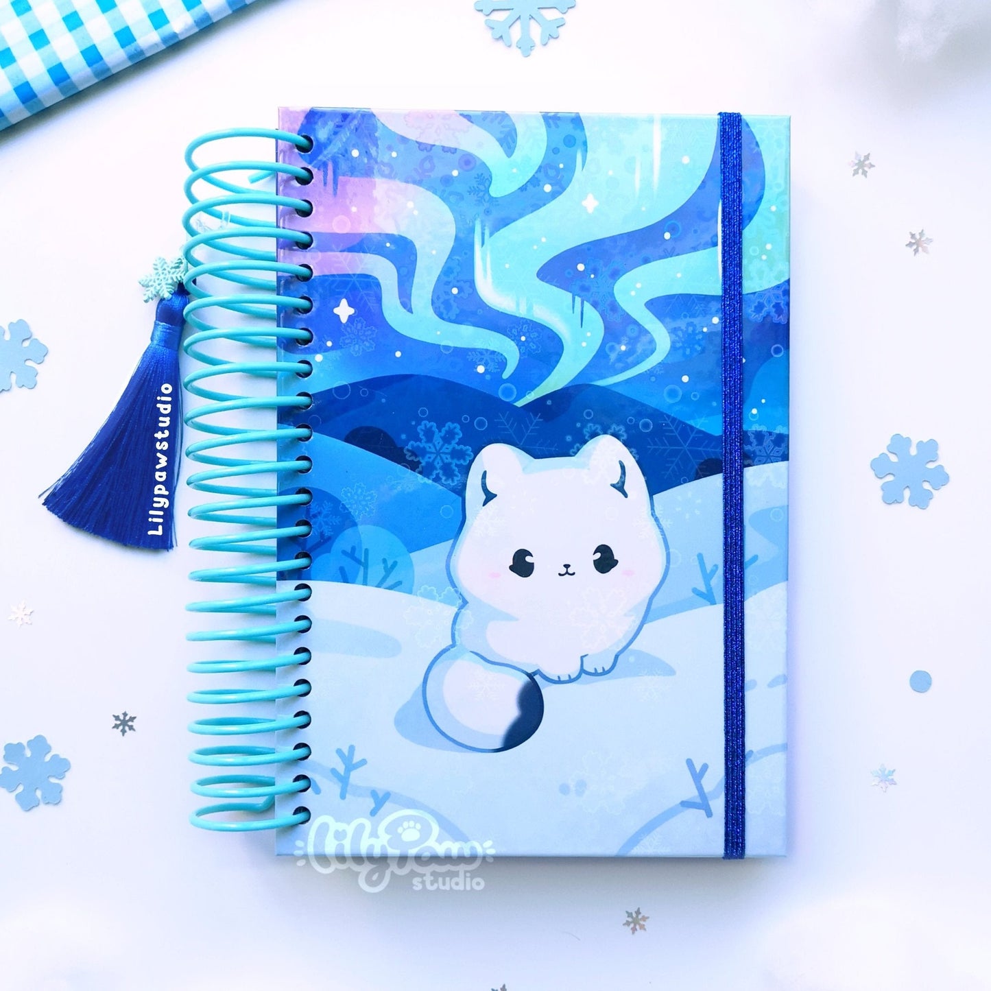 Polar Pals - Hardcover Handmade Notebook (Arctic Fox)