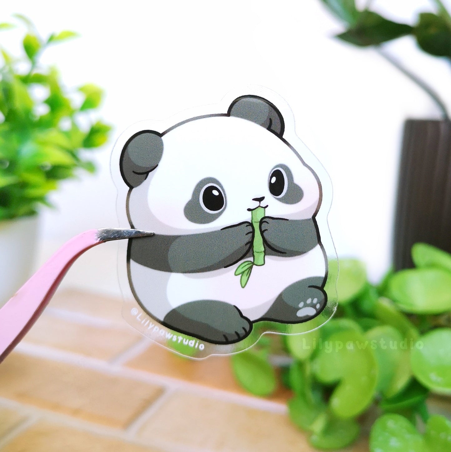 Panda Bear Mochimal- Transparent Vinyl Sticker