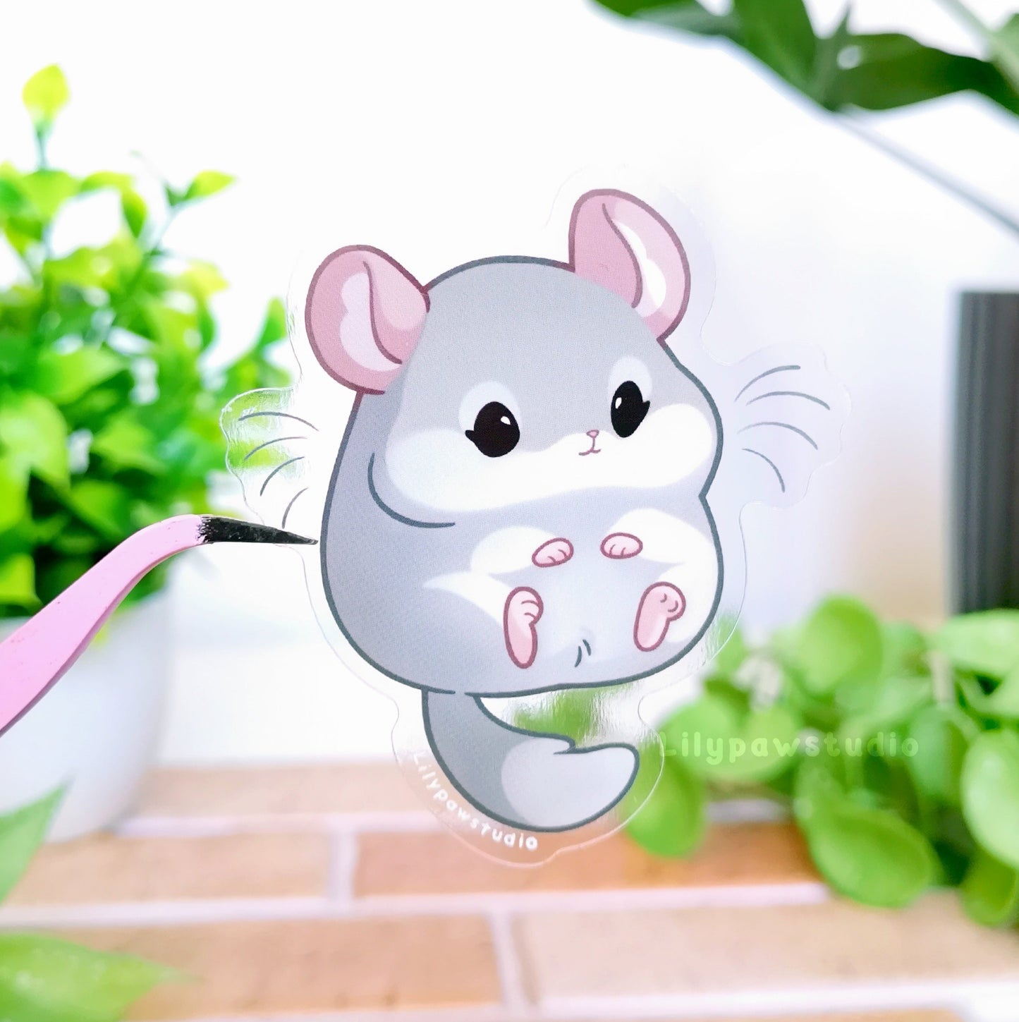 Chinchilla Mochimal-Transparent Vinyl Sticker