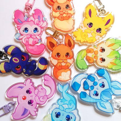 Full Set Eeveelutions Acrylic Charms