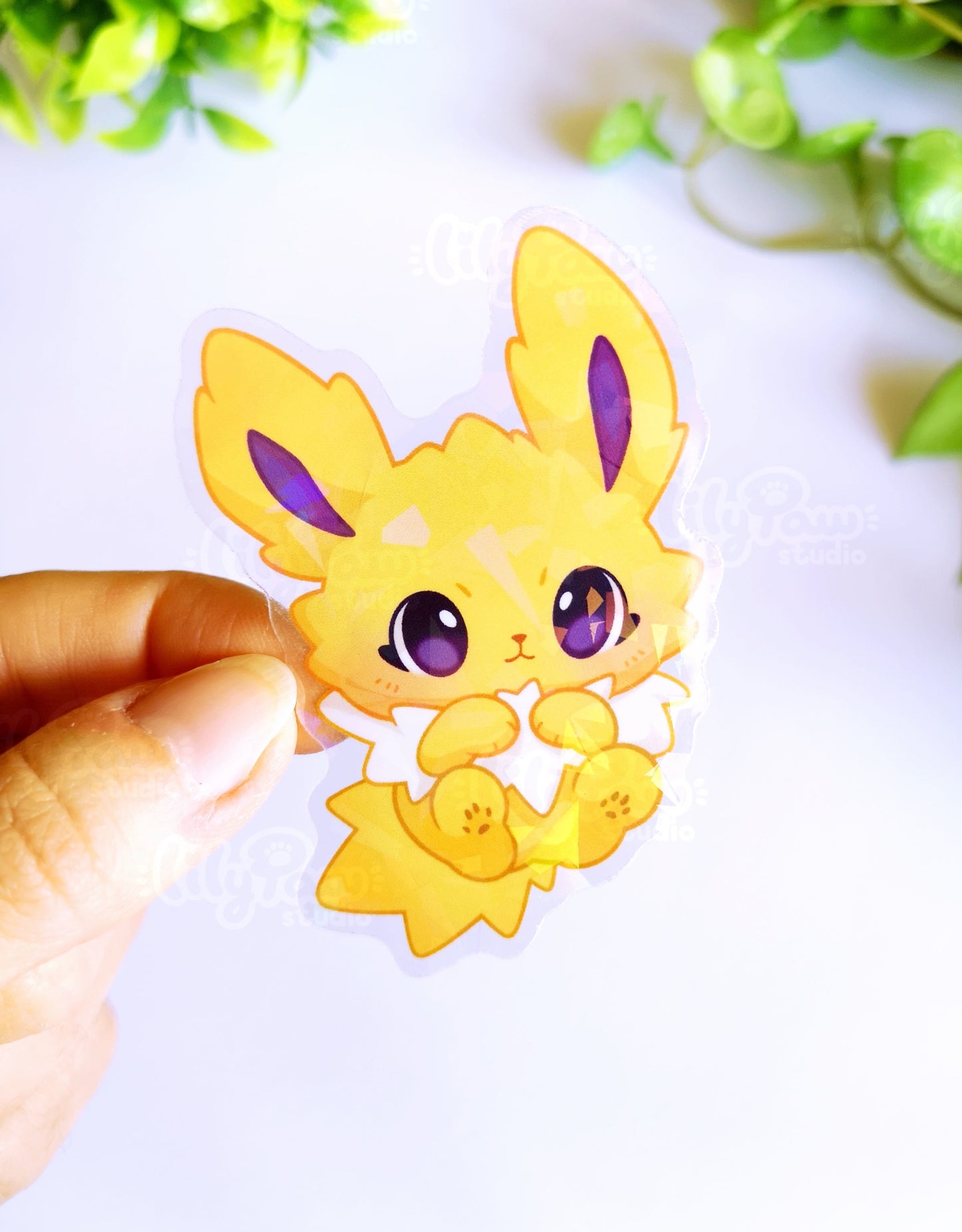 Eeveelutions Holo Transparent Vinyl Stickers