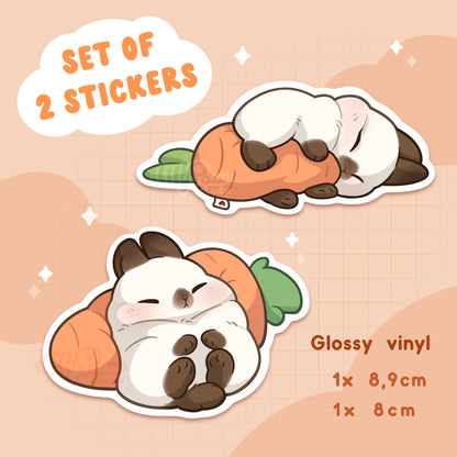 Comfort Foods Himalayan Bunny - Set of 2 vinyl stickers