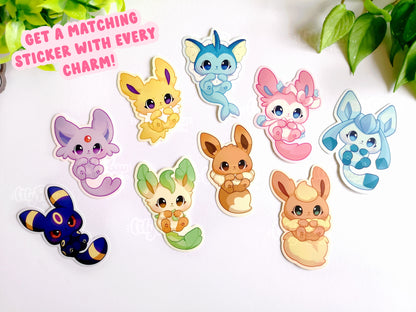 Full Set Eeveelutions Acrylic Charms