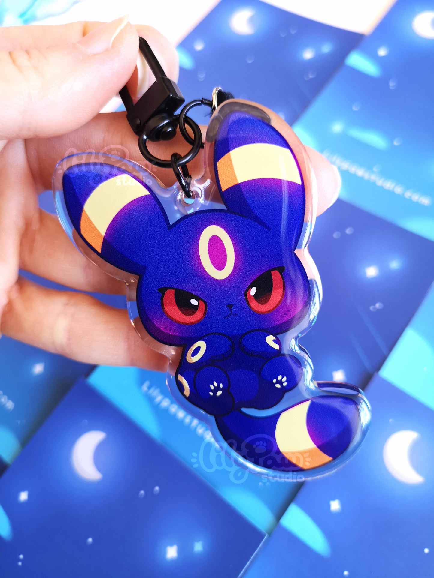 Eeveelution Acrylic Charm - Night