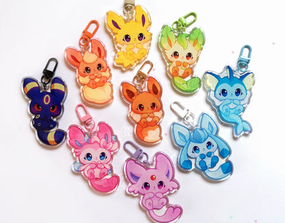 Full Set Eeveelutions Acrylic Charms