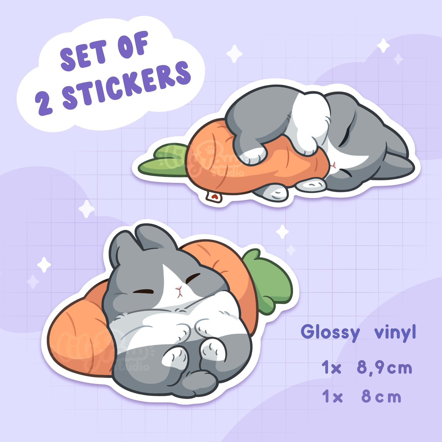 Comfort Foods Dutch Bunny - Set of 2 vinyl stickers