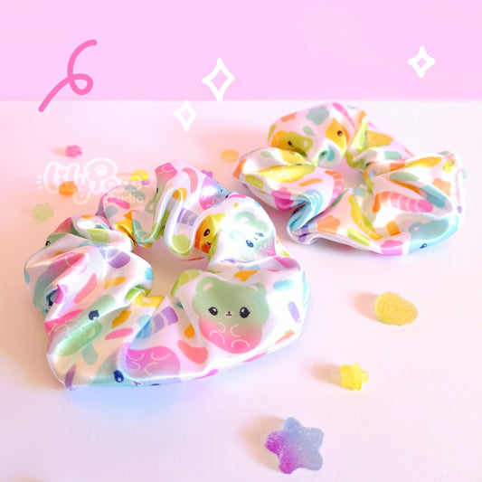 Candy Bears - Satin Scrunchie