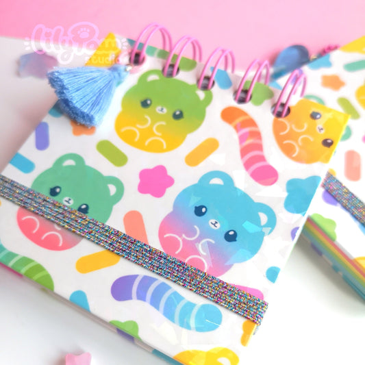 Candy Bears - Handmade Mini Notebook