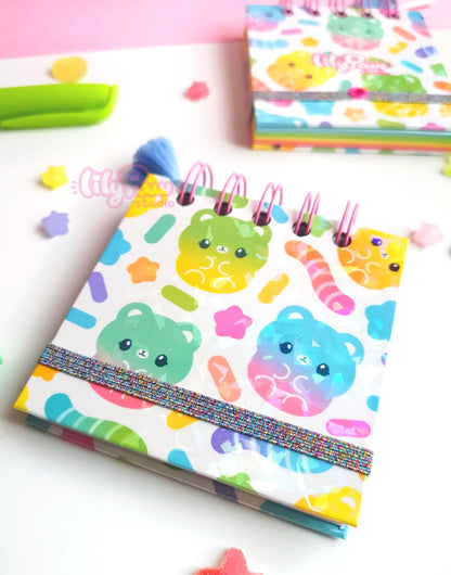 Candy Bears - Handmade Mini Notebook