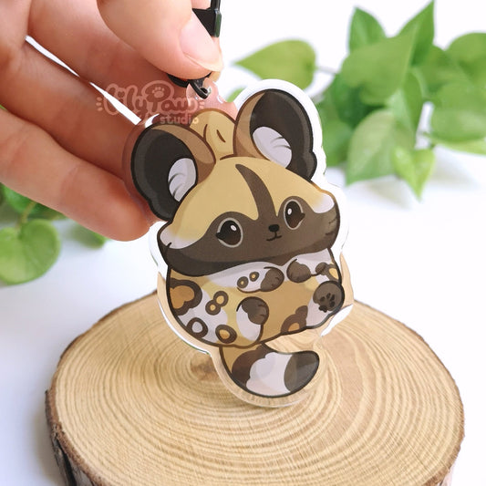 African Wild Dog Mochimal - Acrylic Charm