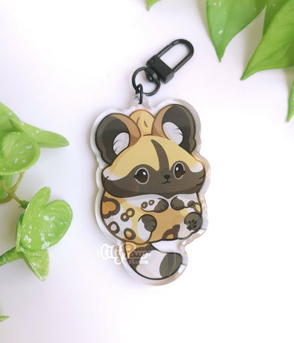 African Wild Dog Mochimal - Acrylic Charm