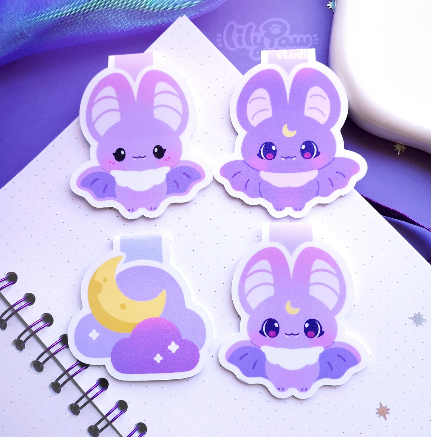 Bitty Bats - Magnetic Bookmarks