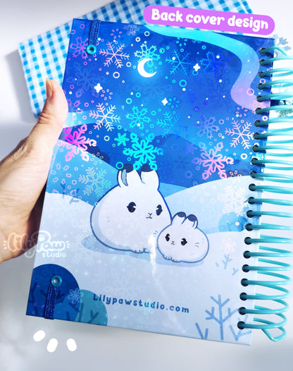 Polar Pals - Hardcover Handmade Notebook (Arctic Fox)