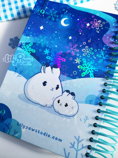 Polar Pals - Hardcover Handmade Notebook (Arctic Fox)