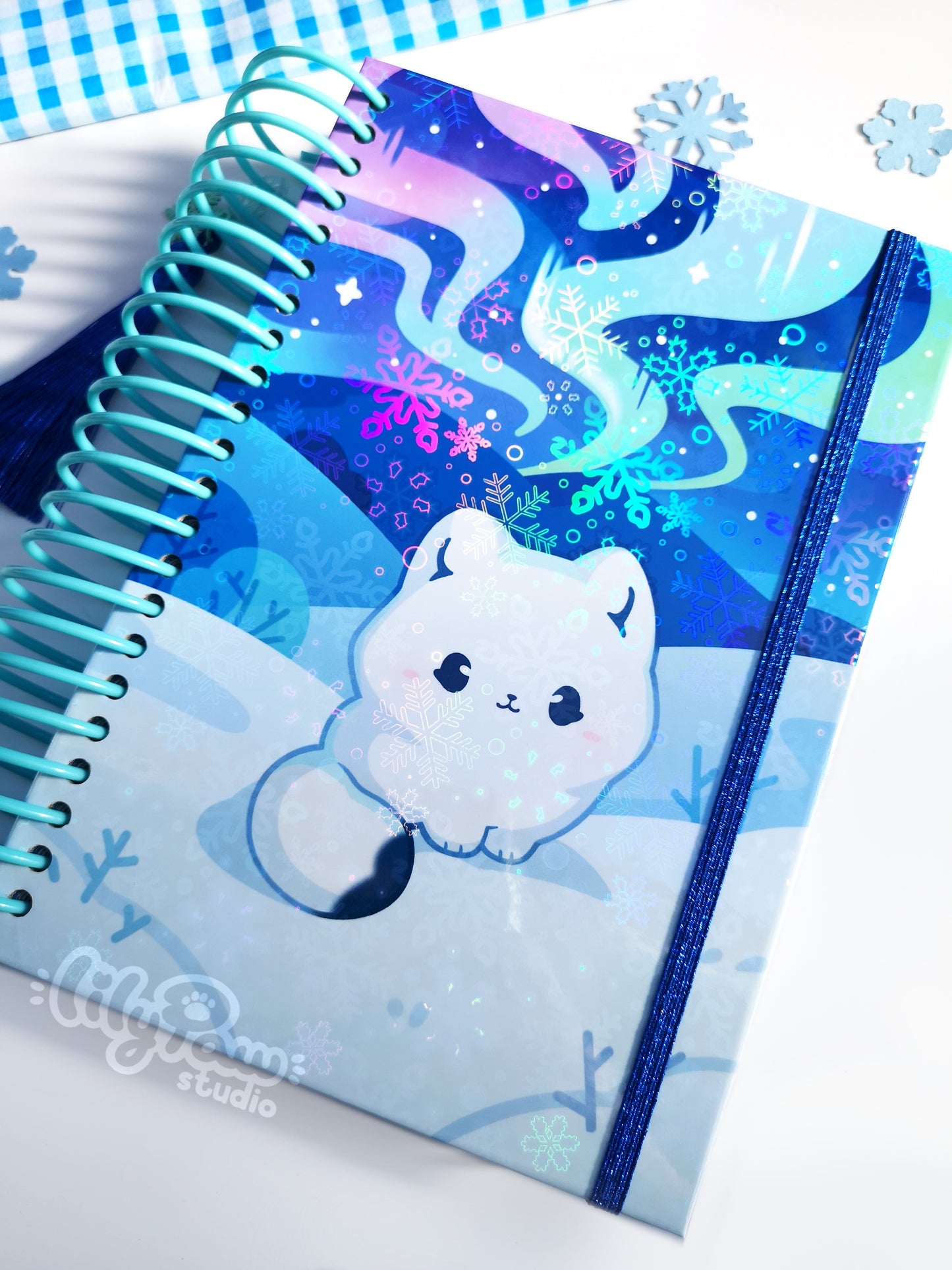 Polar Pals - Hardcover Handmade Notebook (Arctic Fox)