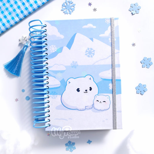 Polar Pals - Hardcover Handmade Notebook (Polar Bears)