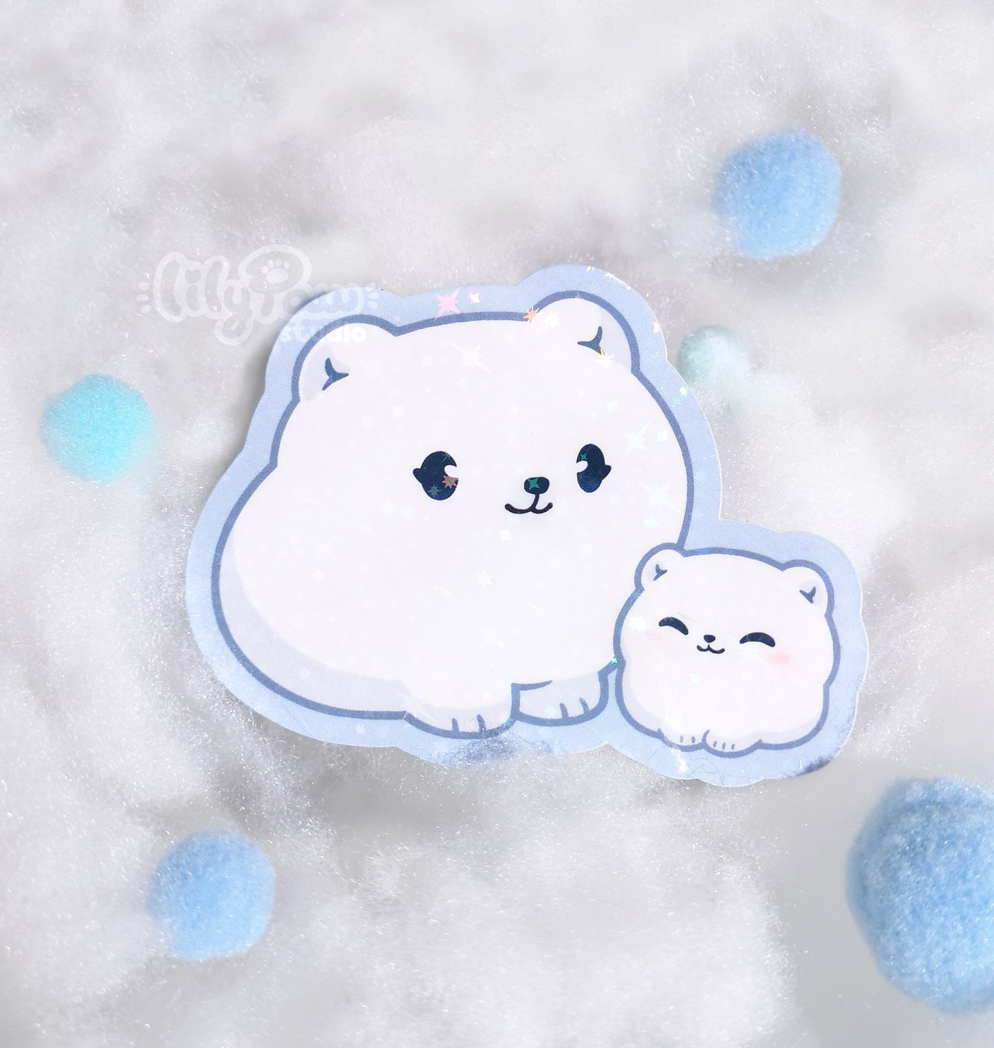 Polar Pals Die Cut Holo Stickers