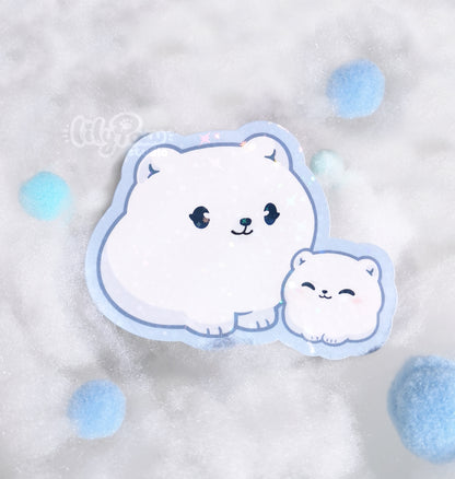 Polar Pals Die Cut Holo Stickers