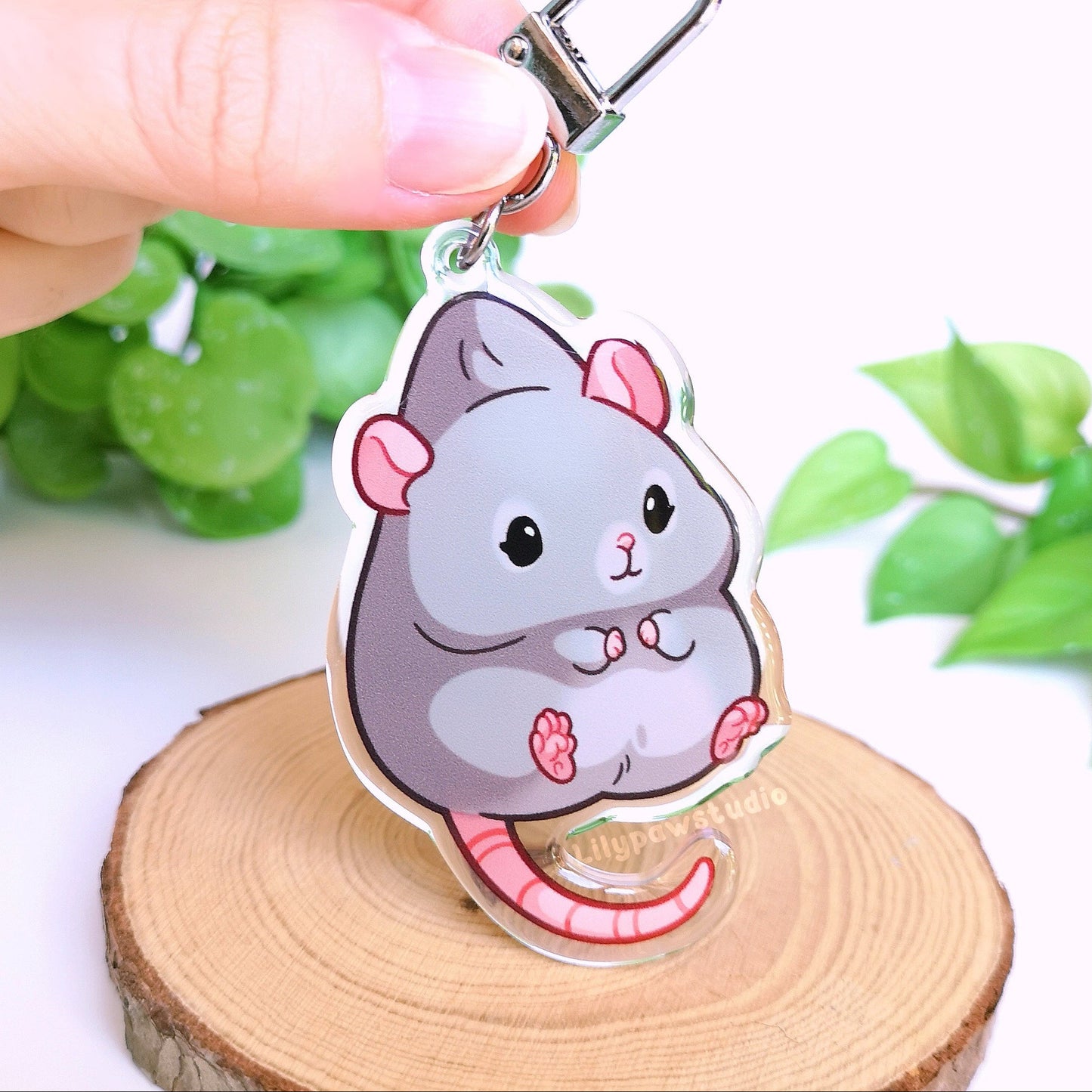 Gray Rat Mochimal - Acrylic Charm