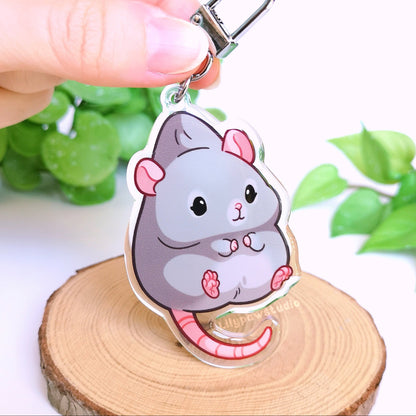 Gray Rat Mochimal - Acrylic Charm