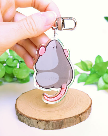 Gray Rat Mochimal - Acrylic Charm