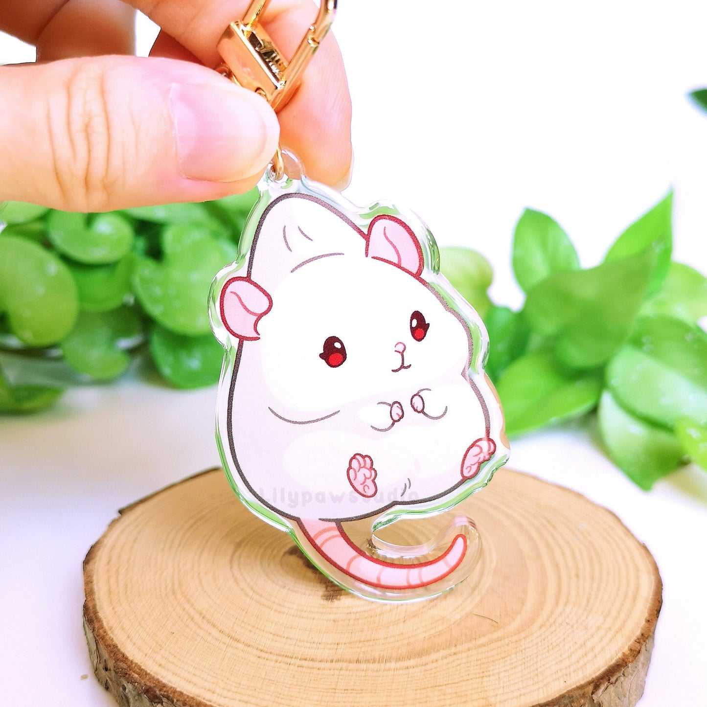 White Rat Mochimal - Acrylic Charm