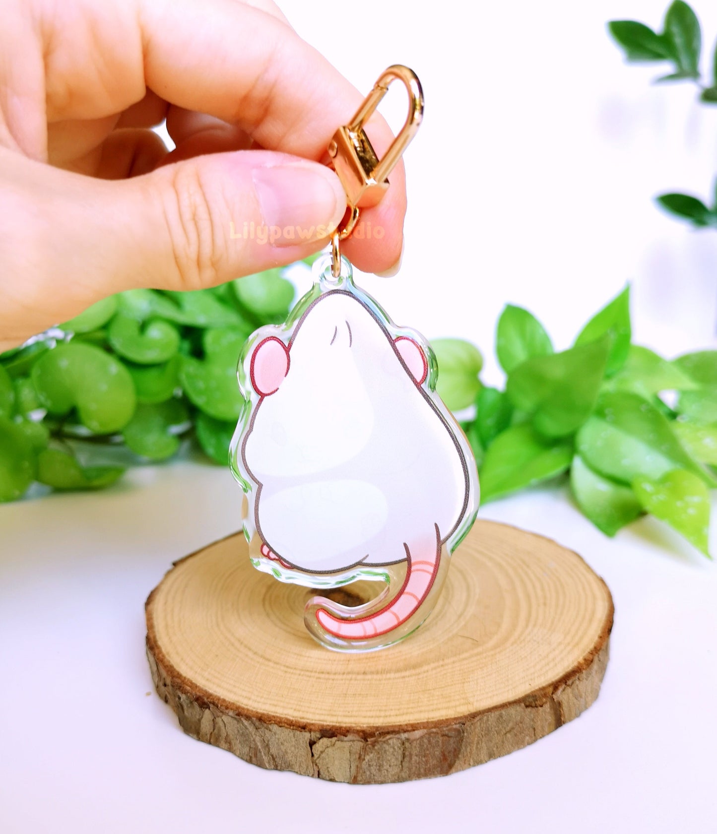 White Rat Mochimal - Acrylic Charm
