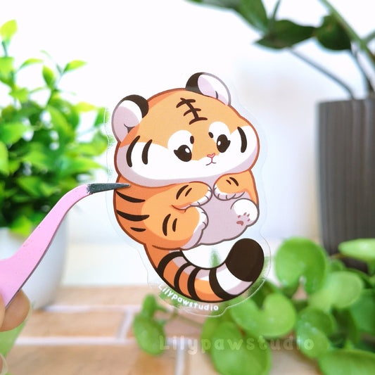 Tiger Mochimal- Transparent Vinyl Sticker