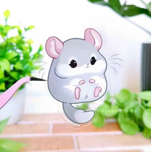Chinchilla Mochimal-Transparent Vinyl Sticker