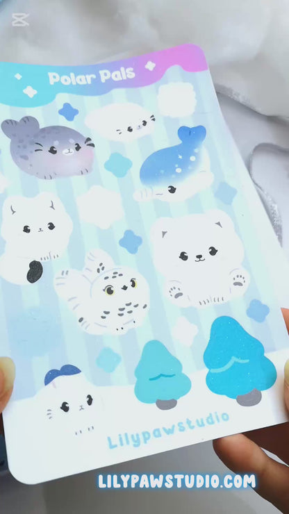 Polar Pals Sticker Sheet - Arctic Animals 1